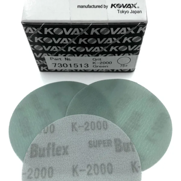 Kovax Buflex Dry K2000 75mm - krążek ścierny na rzep bez otworów