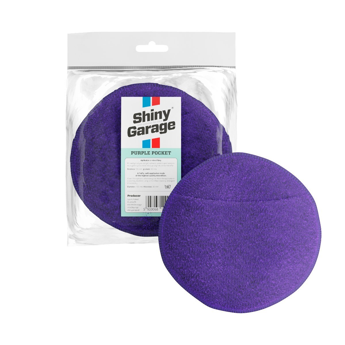 Shiny Garage Purple Pocket Microfiber Applicator - uniwersalny aplikator z mikrofibry