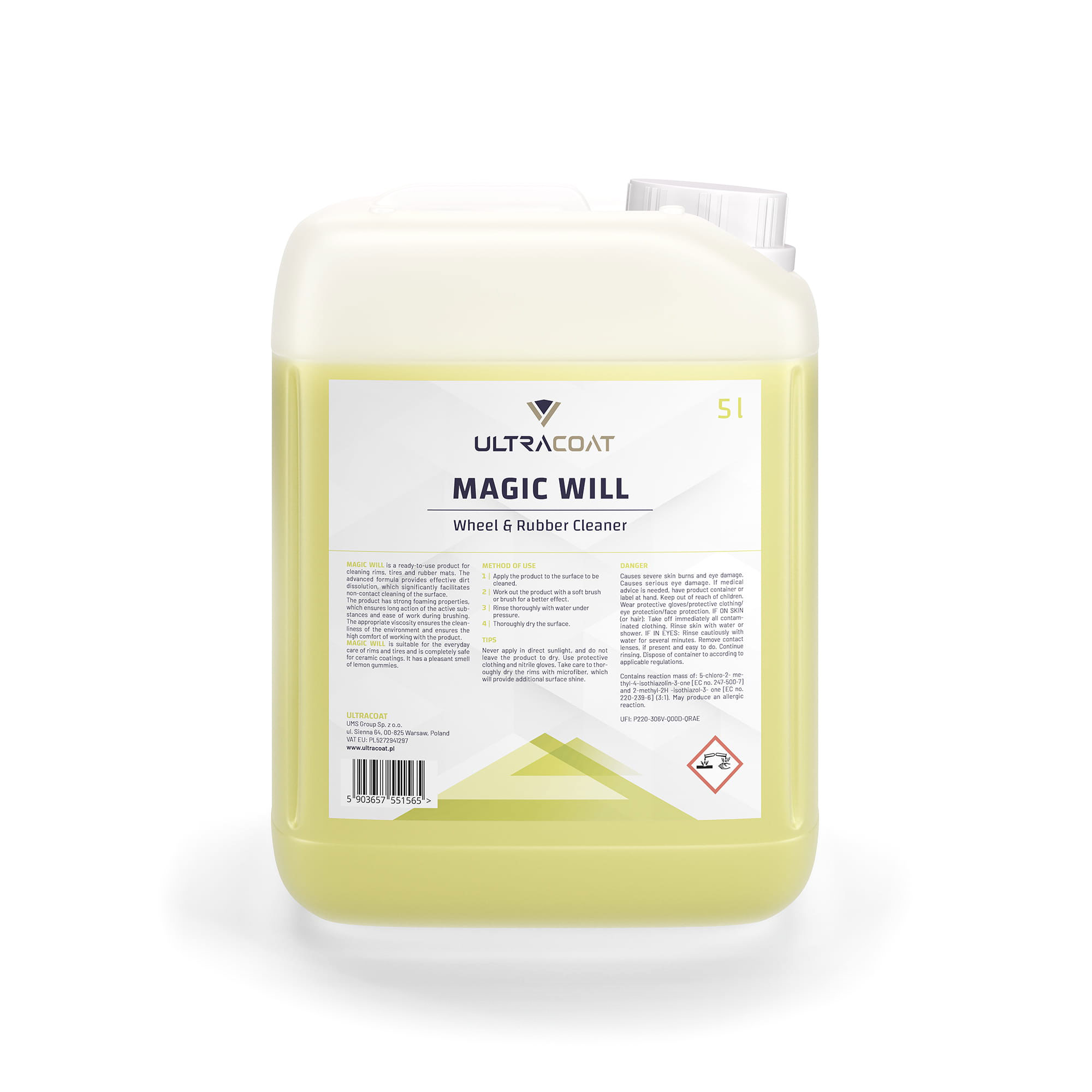 Ultracoat Magic Will 5L - środek do czyszczenia felg