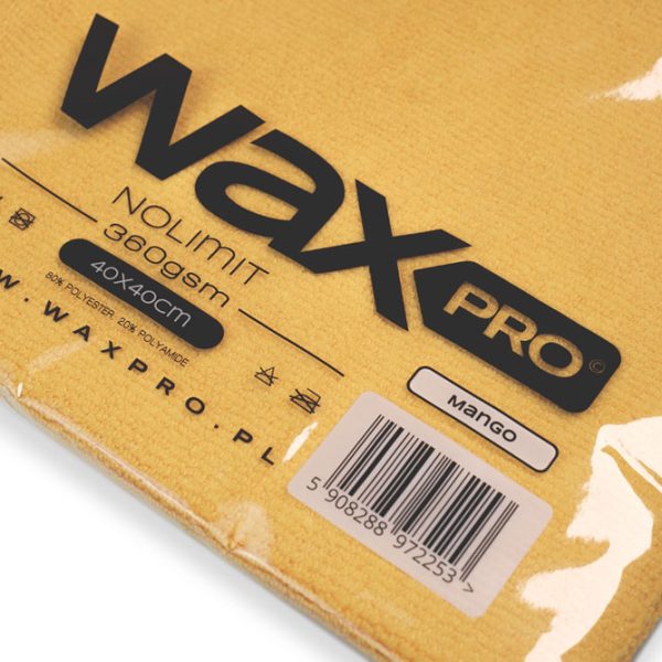 waxPRO NoLimit Mango 360 gsm 40x40cm - mikrofibra bezkrawędziowa