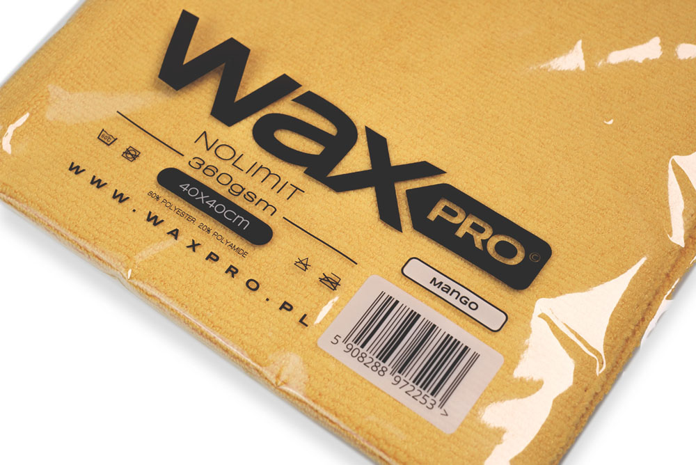 waxPRO NoLimit Mango 360 gsm 40x40cm - mikrofibra bezkrawędziowa