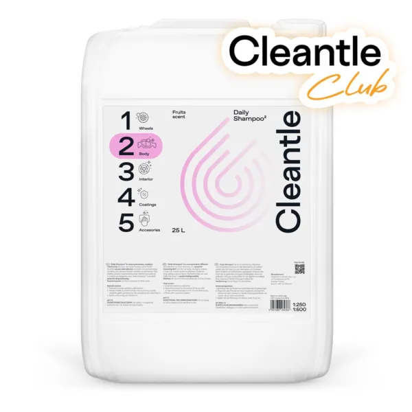 Cleantle Daily Shampoo Fruit Scent 25L - neutralny szampon samochodowy
