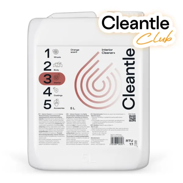 Cleantle Interior Cleaner+ Orange Scent 5L - uniwersalny środek do czyszczenia wnętrz