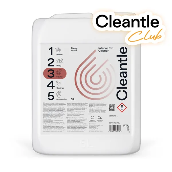 Cleantle Interior Pro Cleaner 5L - wszechstronny produkt do czyszczenia wnętrza