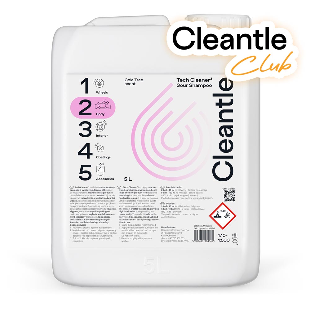 cleantle-tech-cleaner-5l-club_big Cleantle Tech Cleaner 5L - kwaśny szampon do pielęgnacji powłok
