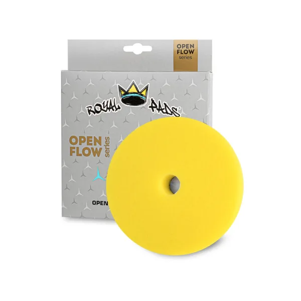 Royal Pads OF Medium 130mm Yellow - otwarto-komórkowy pad polerski średnio tnący