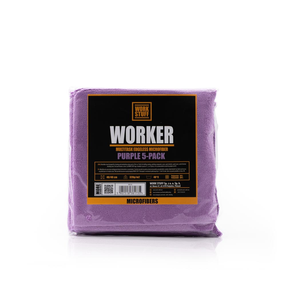 work-stuff-worker-5-pack-purple_big Work Stuff Worker 5-pack Purple - uniwersalna ściereczka z mikrofibry