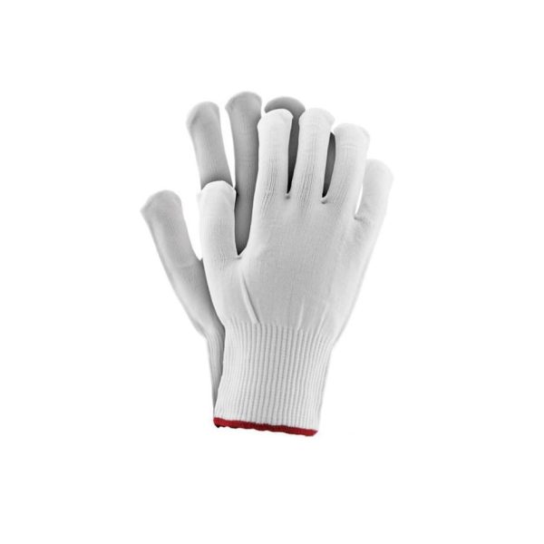 DHWRAP Rękawiczki bezpyłowe biało-żółte XL 2szt