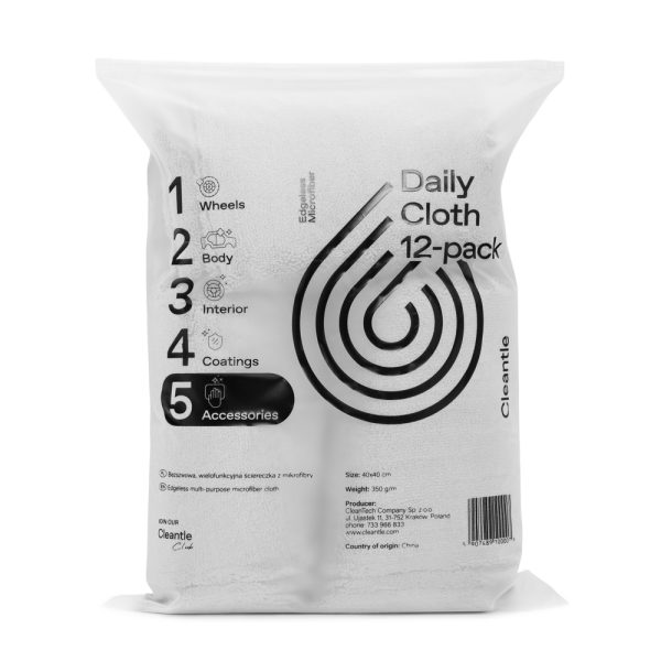 Cleantle Daily Cloth 12pak - uniwersalna mikrofibra zestaw 12 szt.
