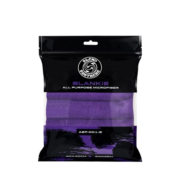 Blend Brothers BLANKIE 5-Pack Microfiber Purple - zestaw 5 sztuk uniwersalnych mikrofibr