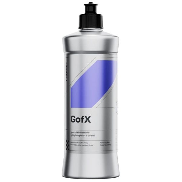 CarPro Glass Film Oil Remover GofX - specjalistyczny środek do głębokiego czyszczenia szyb  500ml