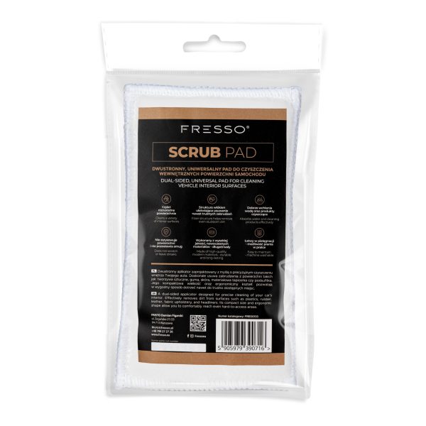Fresso Scrub and Shine Pad - dwustronny aplikator do czyszczenia wnętrza samochodu