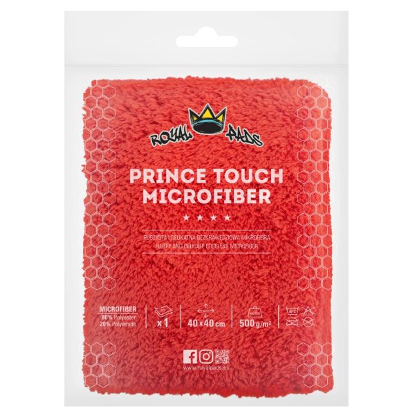 Royal Pads Prince Touch Microfiber  40x40cm Red - puszysta bezkrawędziowa czerwona mikrofibra