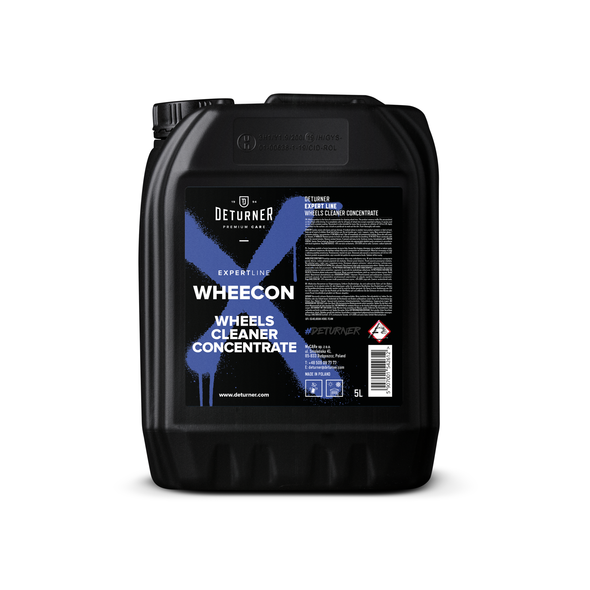 wheecon-deturner-ex-5l-241211-white-back_big DETURNER WHEECON Wheels Cleaner Concentrate - Środek do czyszczenia felg i opon 5L