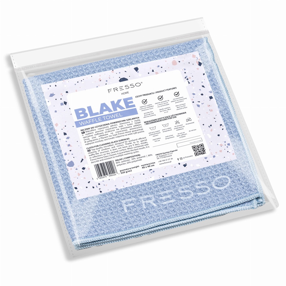 blake-02-1_big Fresso Home Blake Waffle Towel - mikrofibra waflowa do czyszczenia powierzchni szklanych 40x40cm