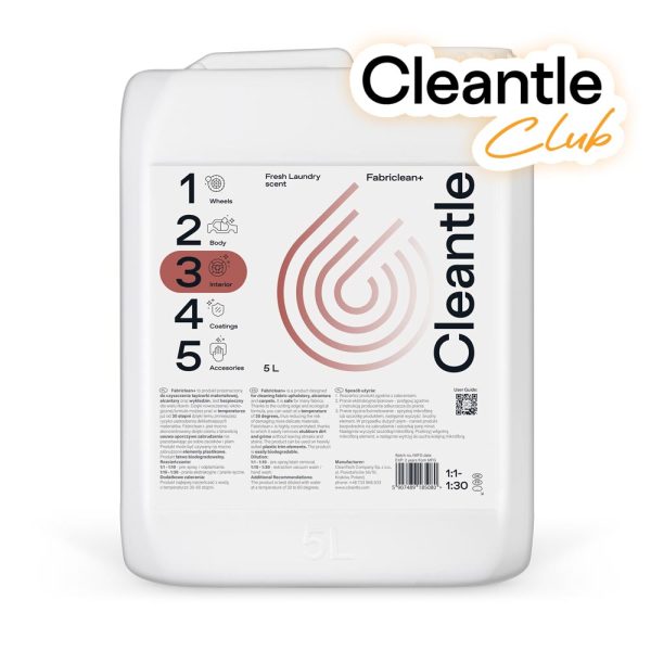 Cleantle Fabriclean+ 5L - preparat do czyszczenia tapicerki materiałowej
