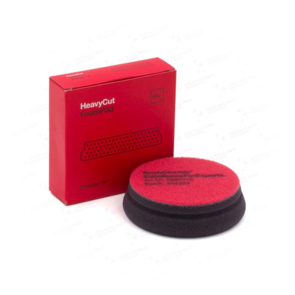 Koch Chemie Gąbka Heavy Cut Czerwona 76mm - twardy pad polerski