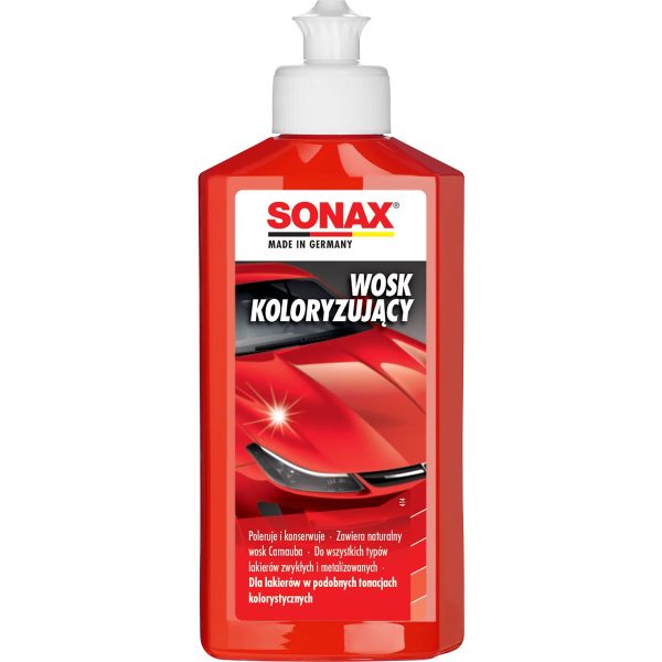 Sonax Wosk koloryzujący czerwony 250ml - do lakierów czerwonych