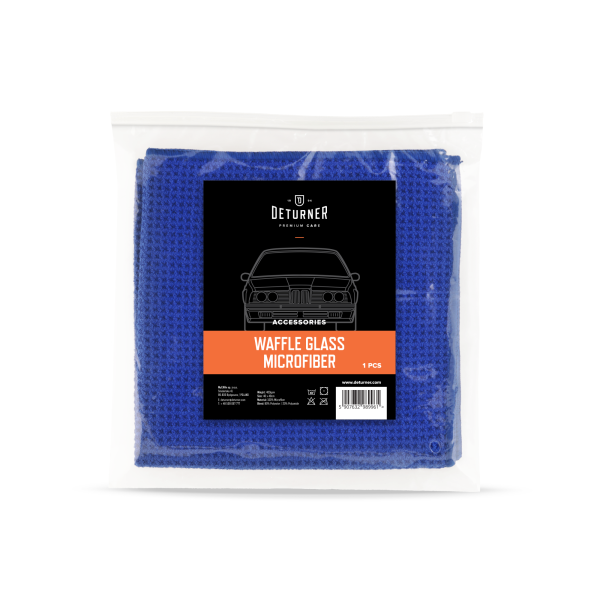 Deturner Waffle Glass Microfiber - mikrofibra waflowa do szyb 40x40cm 400gsm
