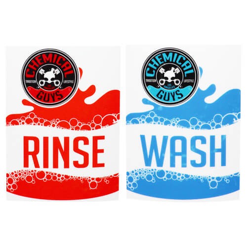 Chemical Guys Bucket Sticker Set Blue & Red - naklejki do wiadra