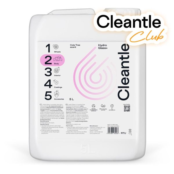 Cleantle Hydro Glass+ 5L - płyn do czyszczenia szyb