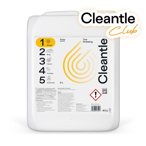 Cleantle Tire Dressing 5L- dressing do opon pielęgnujący i zabezpieczający