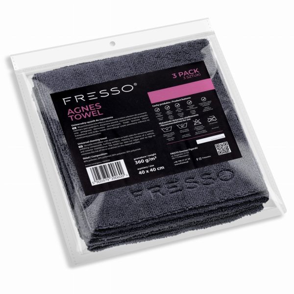 Fresso Agnes Towel - uniwersalna mikrofibra 360gsm 40x40cm 3 szt.
