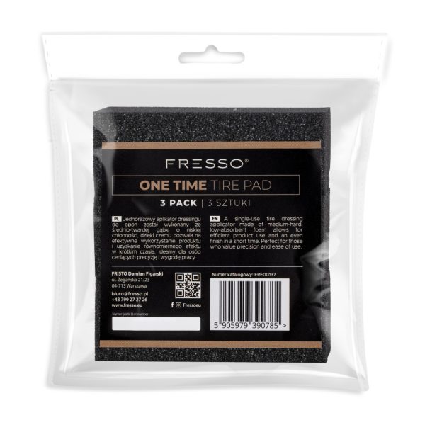 Fresso One Time Tire Pad - aplikator dressingu do opon 3 szt.
