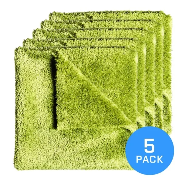FX Protect Mikrofibra Grassy Green Boa 40x40 5pc - zestaw mikrofibr bezkrawędziowych
