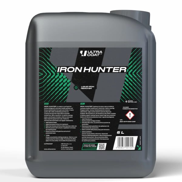 Ultracoat Iron Hunter 5L - preparat do usuwania metalicznych zanieczyszczeń i lotnej rdzy