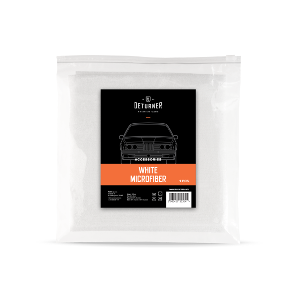 Deturner White Microfiber - mikrofibra do skóry i wnętrza 40x40cm 300gsm