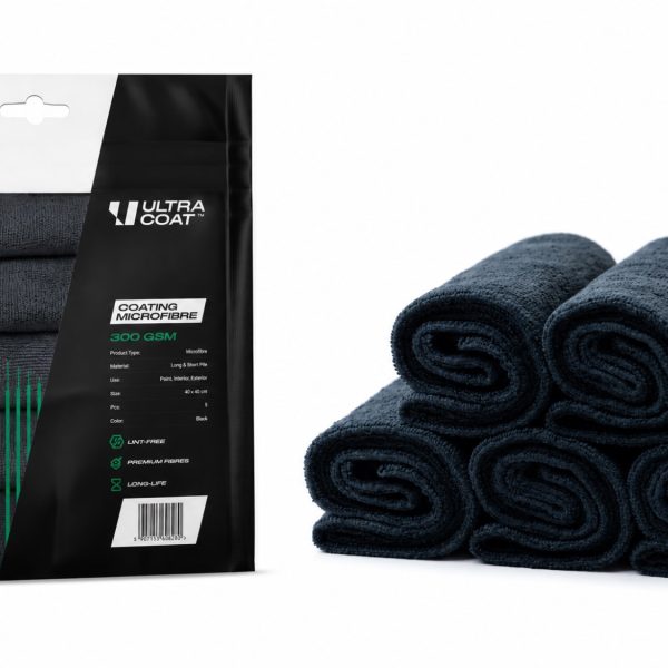 Ultracoat Coating Microfibre Black 5-pack - Dwustronna mikrofibra do zbierania nadmiaru powłoki i końcowego polerowania.